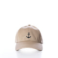 Anchor Baseball Hat - Beige Handmade in Maine from Recycled Sails