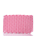 Fisherman Rope Mat - Pink & White Handmade in Maine from Recycled Sails