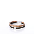 Classic Cork Bracelet Clover on Olive Handmade in Maine from Recycled Sails