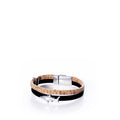 Classic Cork Bracelet - Shark on Black Handmade in Maine from Recycled Sails