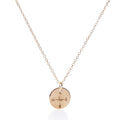 Pendant Necklace - Gold Compass Rose Handmade in Maine from Recycled Sails