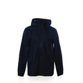 Harborside Waterproof Raincoat Button Pocket - Navy Handmade in Maine from Recycled Sails