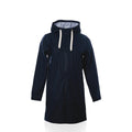 Harborside Waterproof Raincoat - Navy Handmade in Maine from Recycled Sails