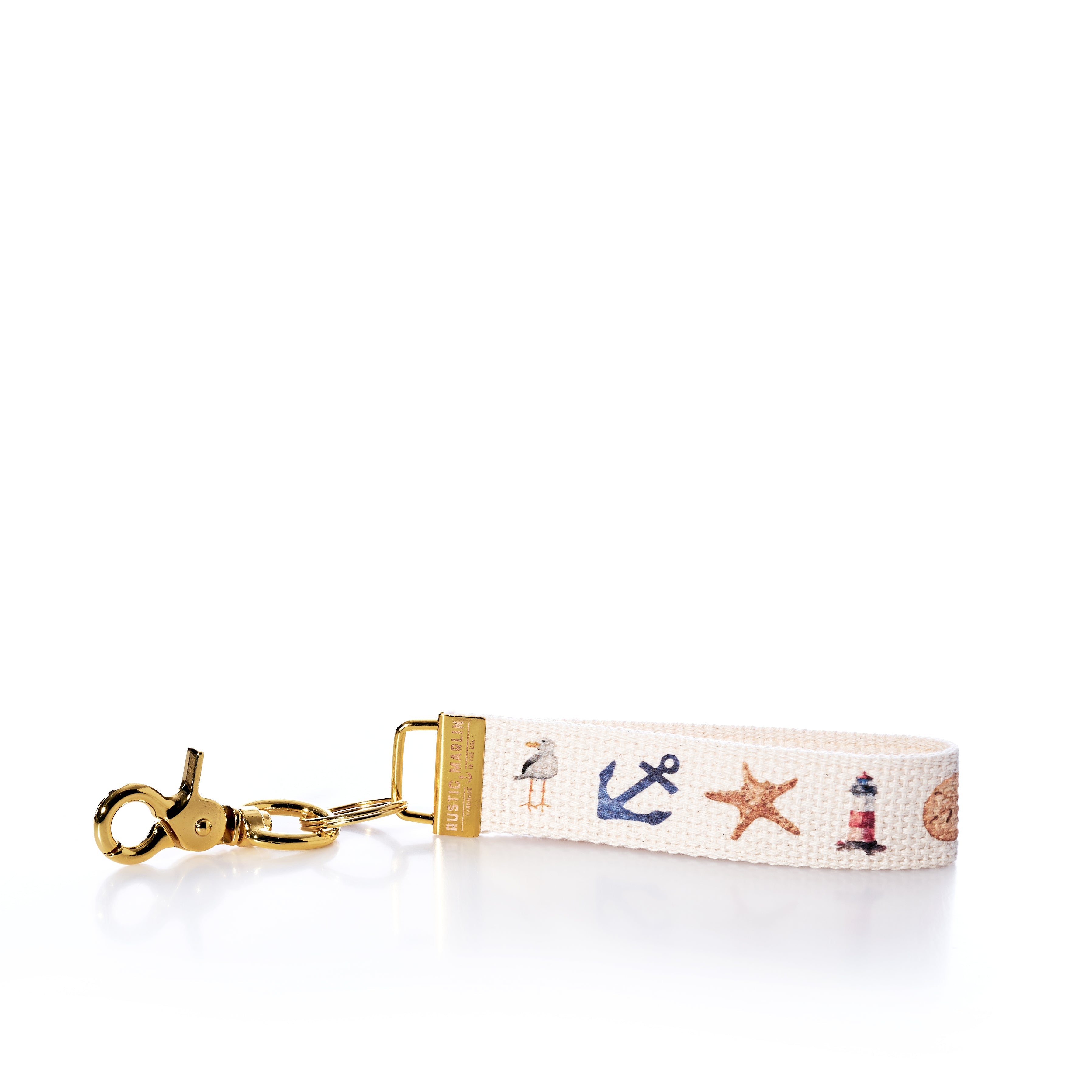 Rustic Marlin Keychain - Summer Icons Handmade in Maine from Recycled Sails
