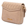 Quilted Leather Push Lock Flap