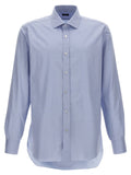 Barba Textured Cotton Shirt — Blue