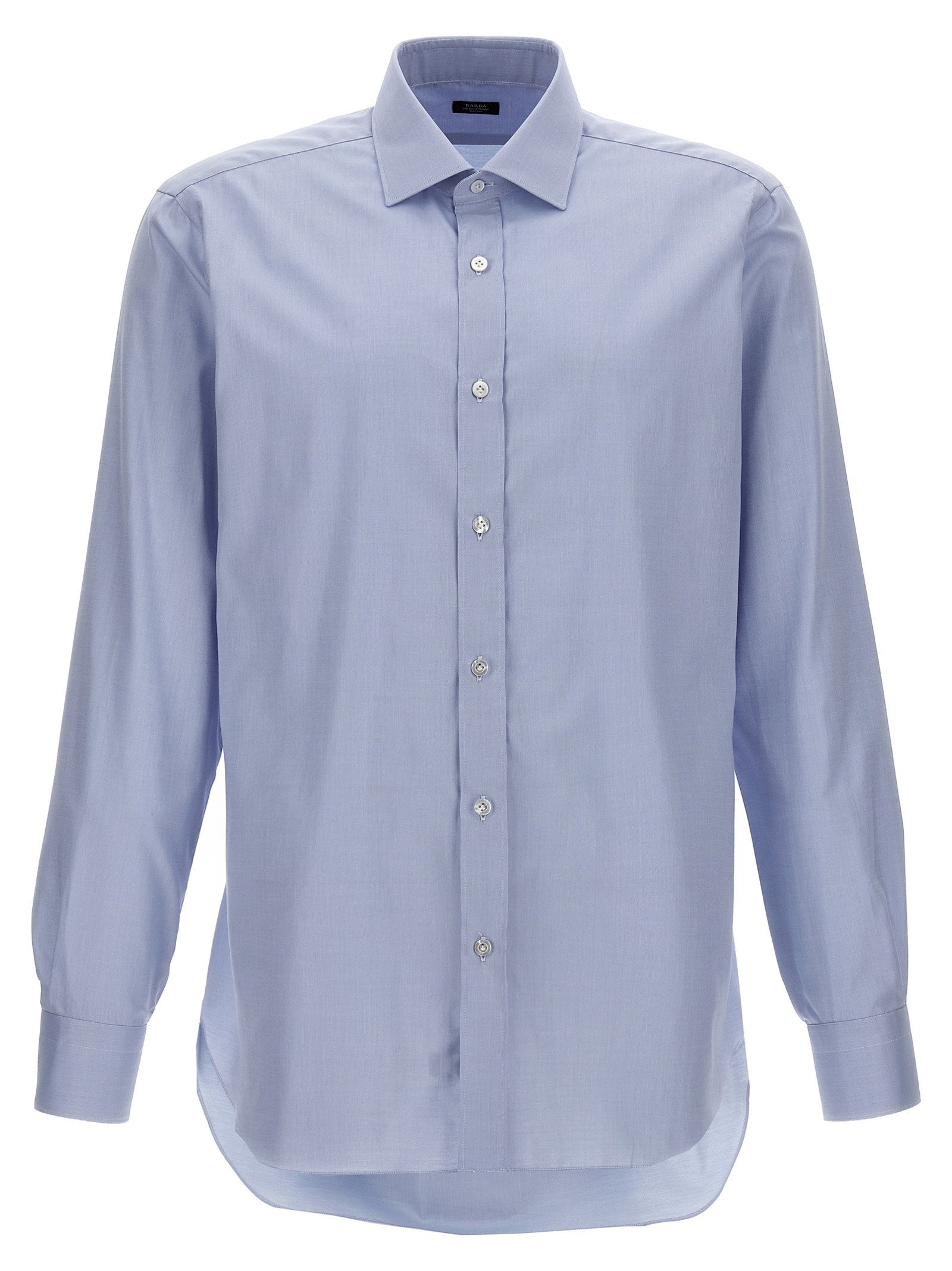 Barba Textured Cotton Shirt — Blue