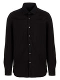 Barba Cotton Poplin Shirt — Black