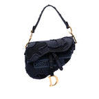 Canvas Embroidered Camouflage Saddle Bag
