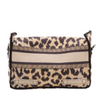 Mizza Small Embroidered Canvas Leopard DiorCamp Messenger Bag