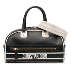 Medium Leather Dior Vibe Zip Bowling Bag