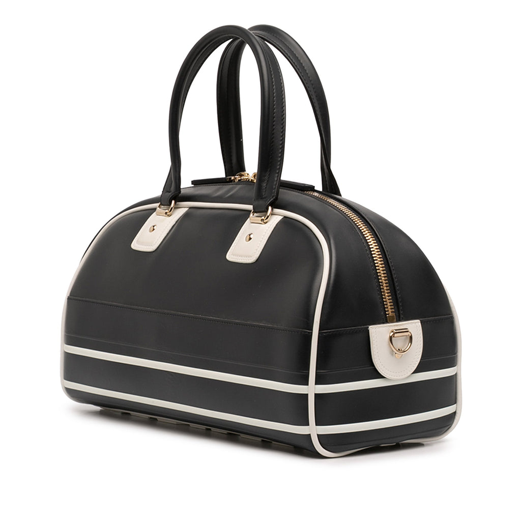 Medium Leather Dior Vibe Zip Bowling Bag
