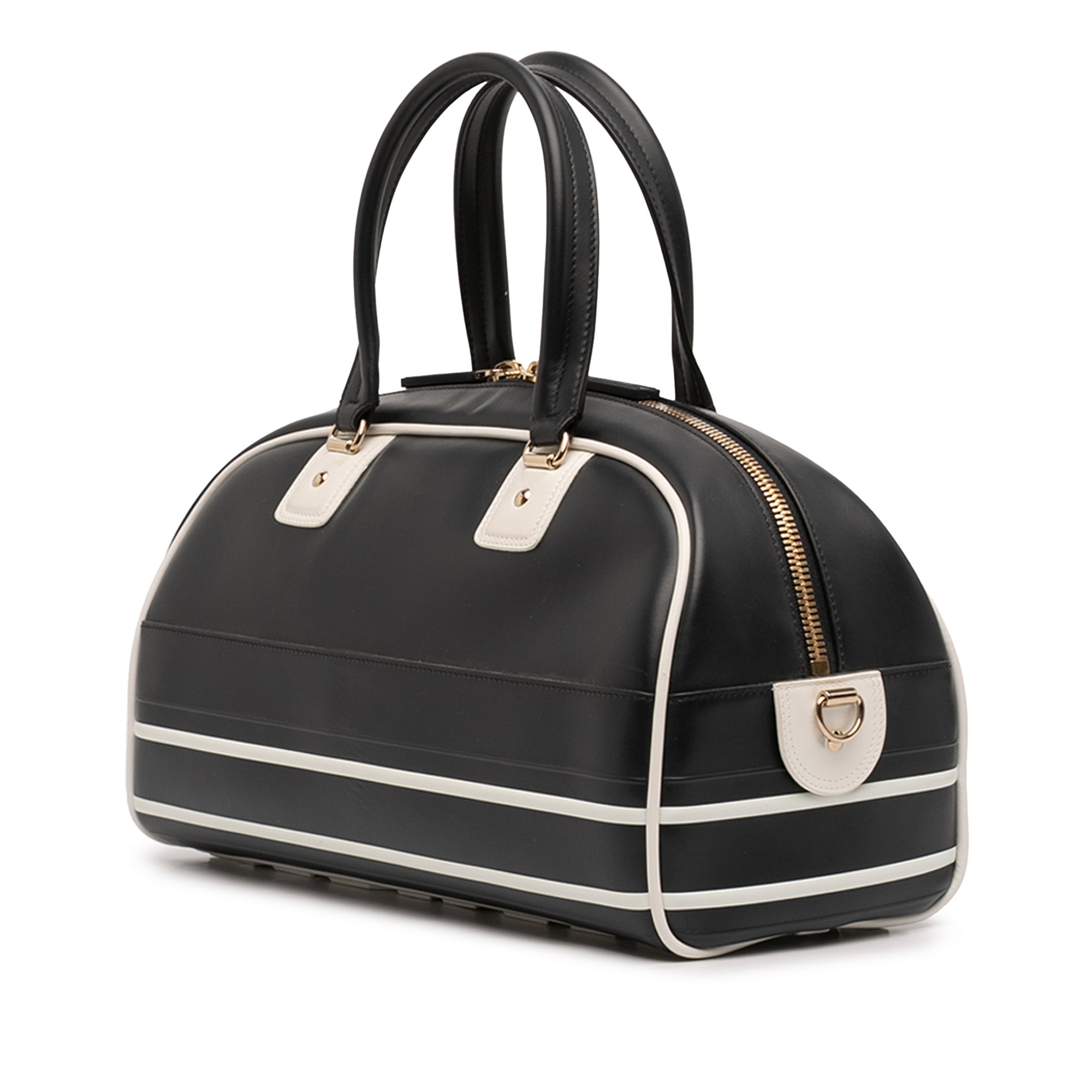 Medium Leather Dior Vibe Zip Bowling Bag