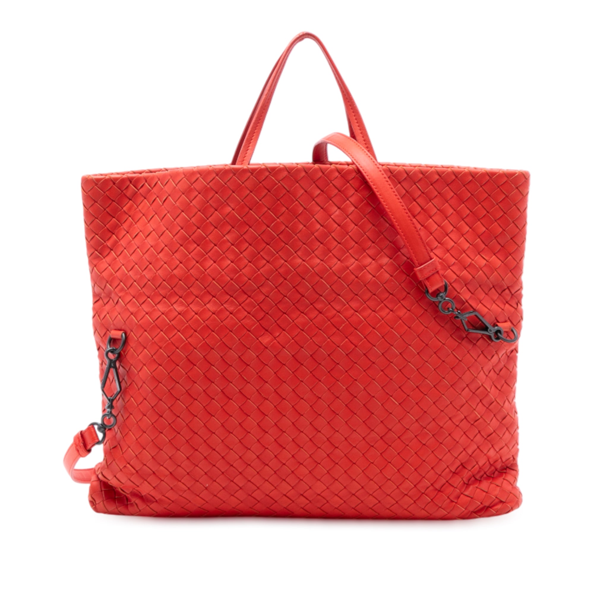 Nappa Intrecciato Fold Over Satchel