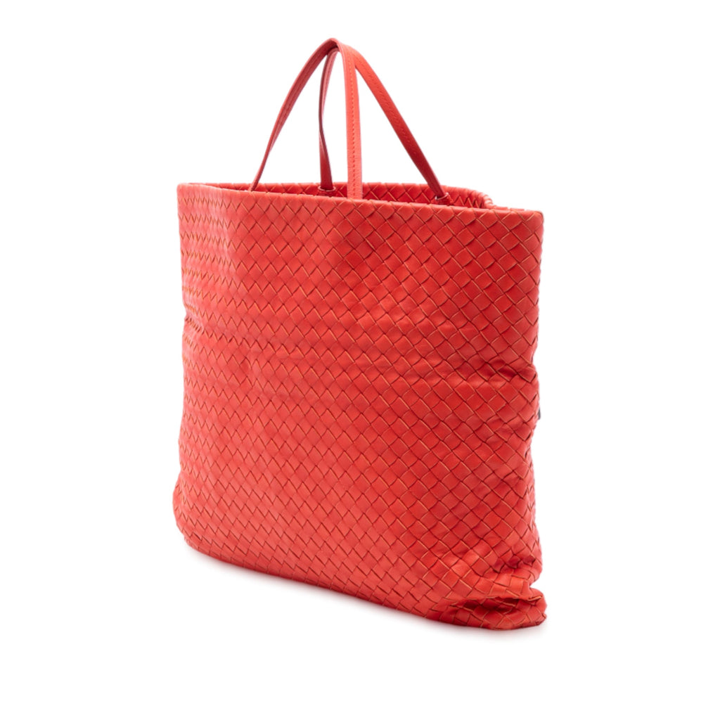 Nappa Intrecciato Fold Over Satchel