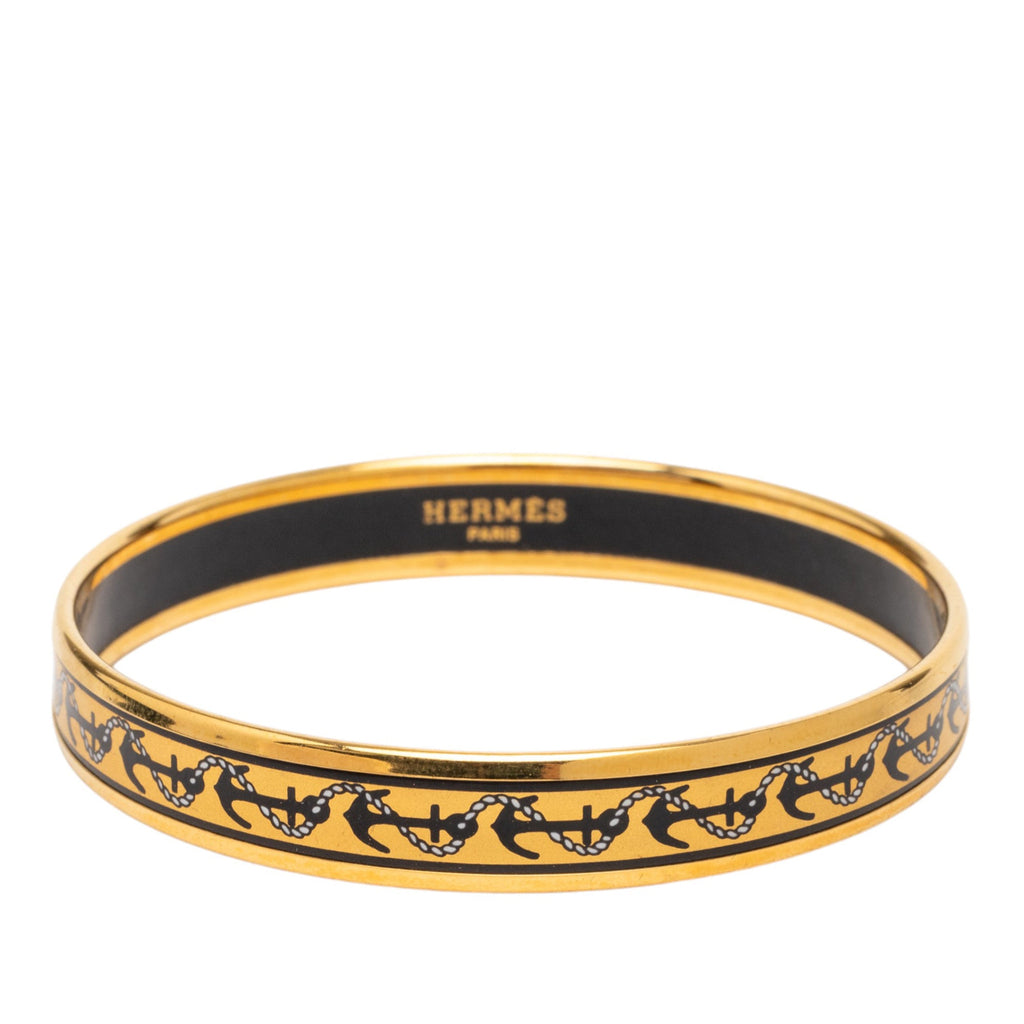 Narrow Anchor Enamel Bangle 62