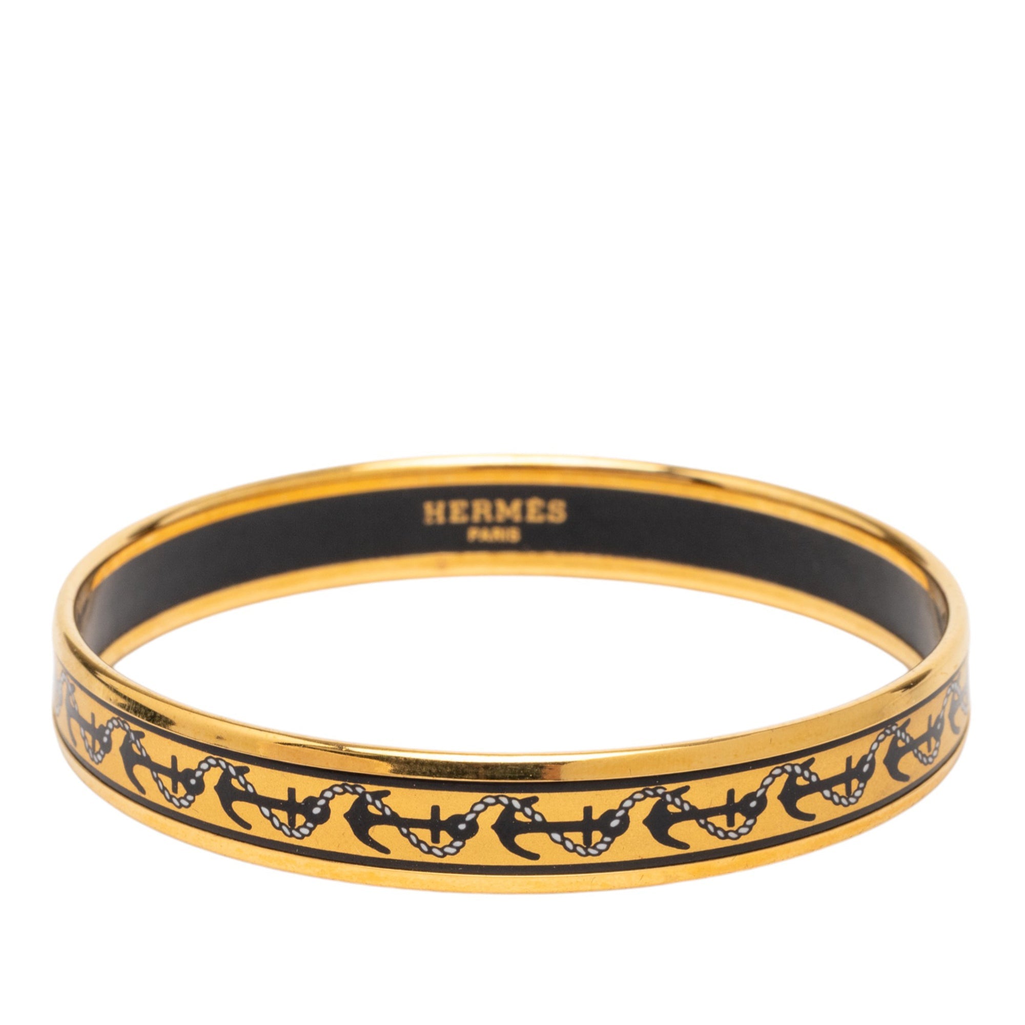 Narrow Anchor Enamel Bangle 62