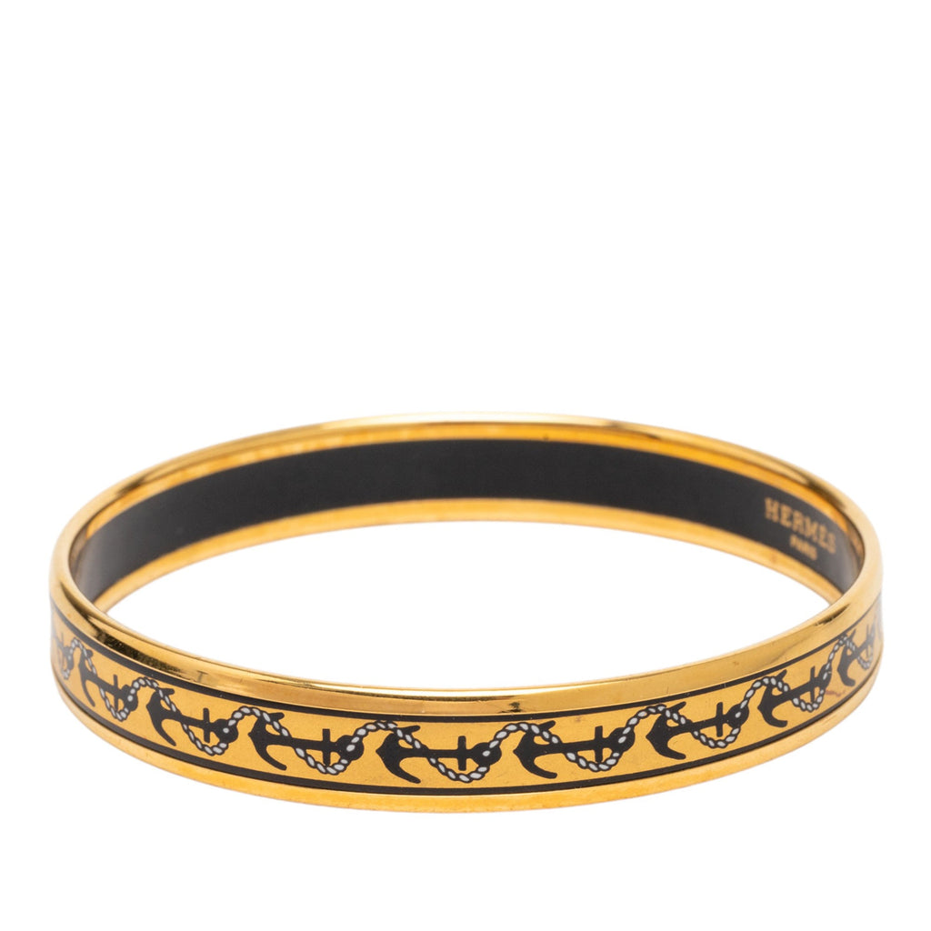 Narrow Anchor Enamel Bangle 62