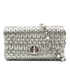 Matelasse Nappa Crystal Chain Shoulder Bag