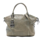 Leather GG Charm Dome Satchel