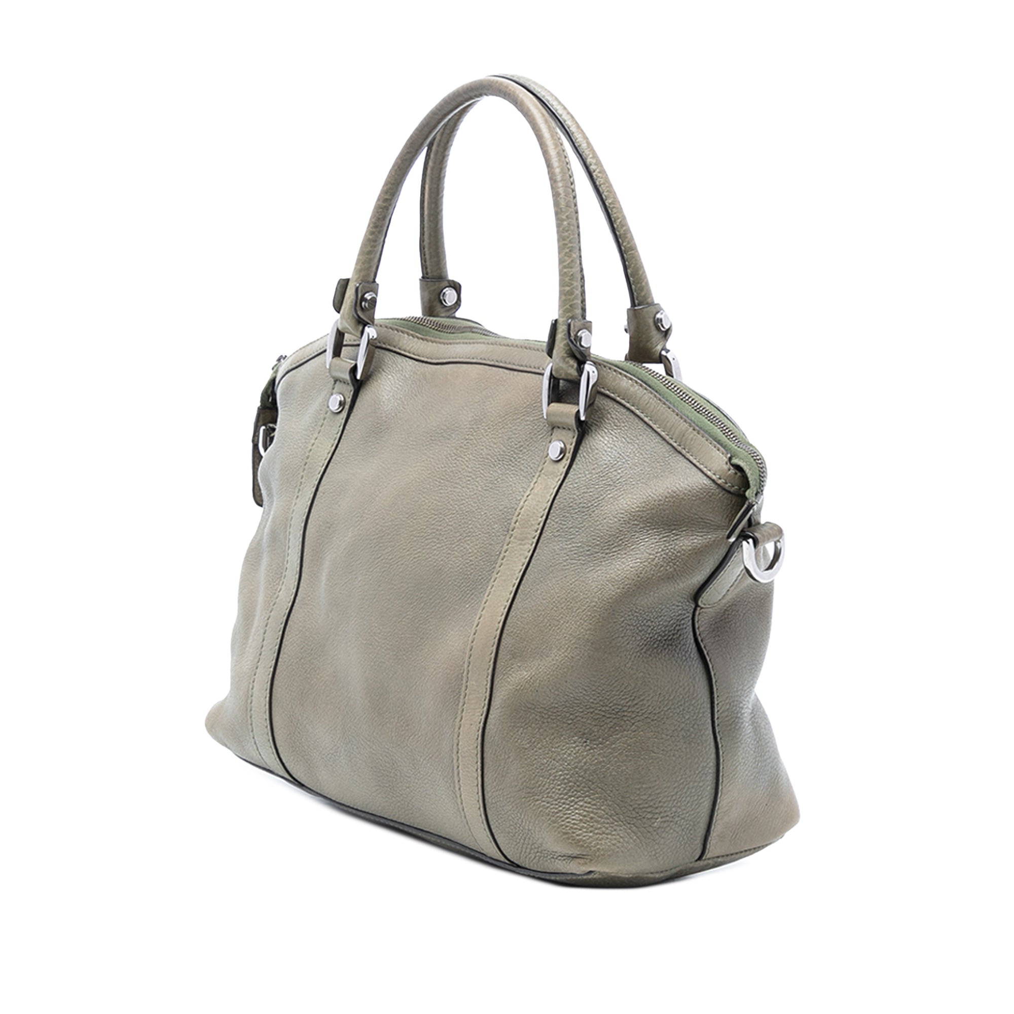 Leather GG Charm Dome Satchel