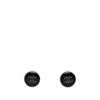 CC Resin and Strass Button Push Back Earrings