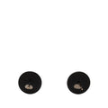 CC Resin and Strass Button Push Back Earrings