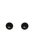 CC Resin and Strass Button Push Back Earrings