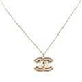 Gold Plated Gripoix CC Pendant Necklace