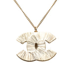 Gold Plated Gripoix CC Pendant Necklace