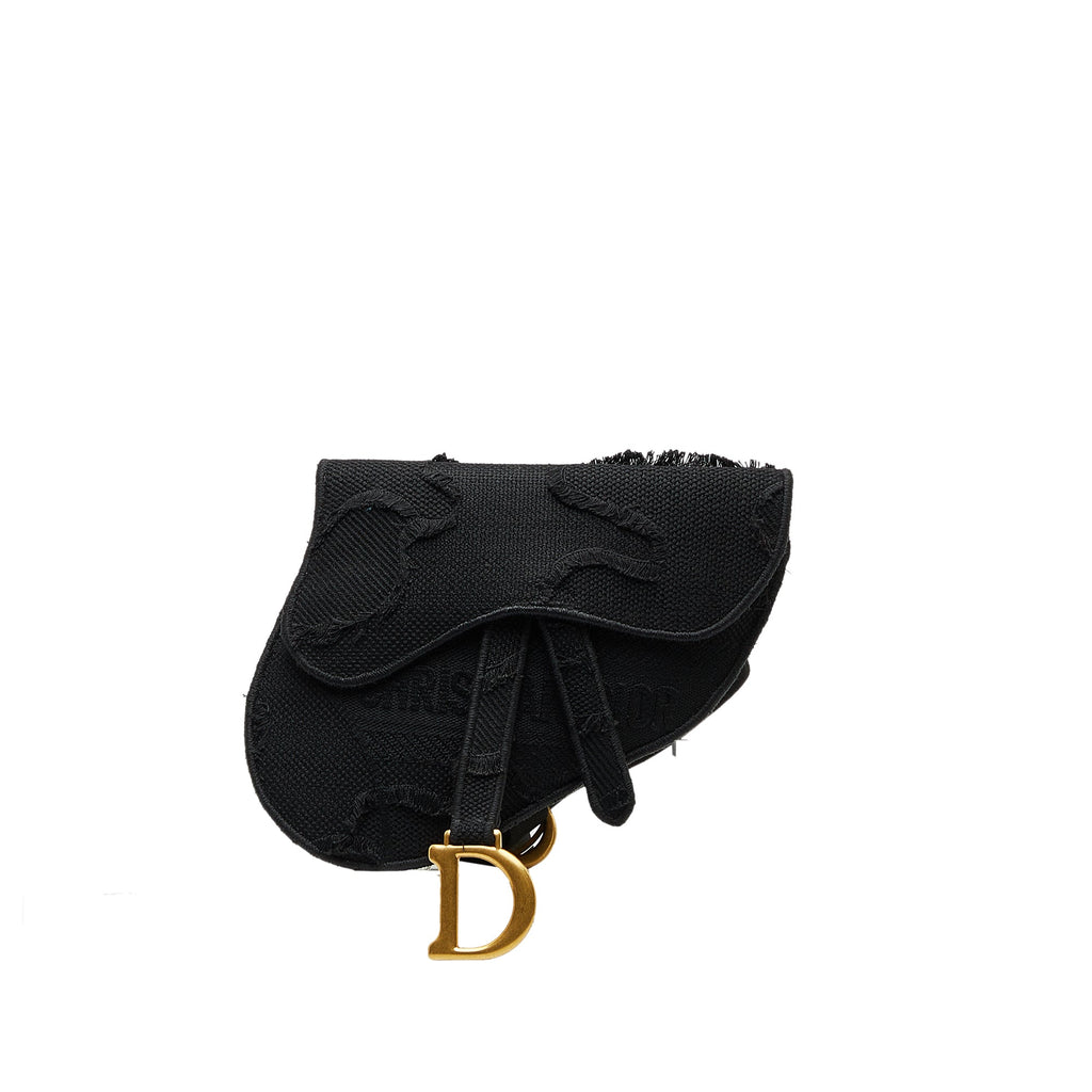 Embroidered Canvas Camouflage Saddle Belt Bag
