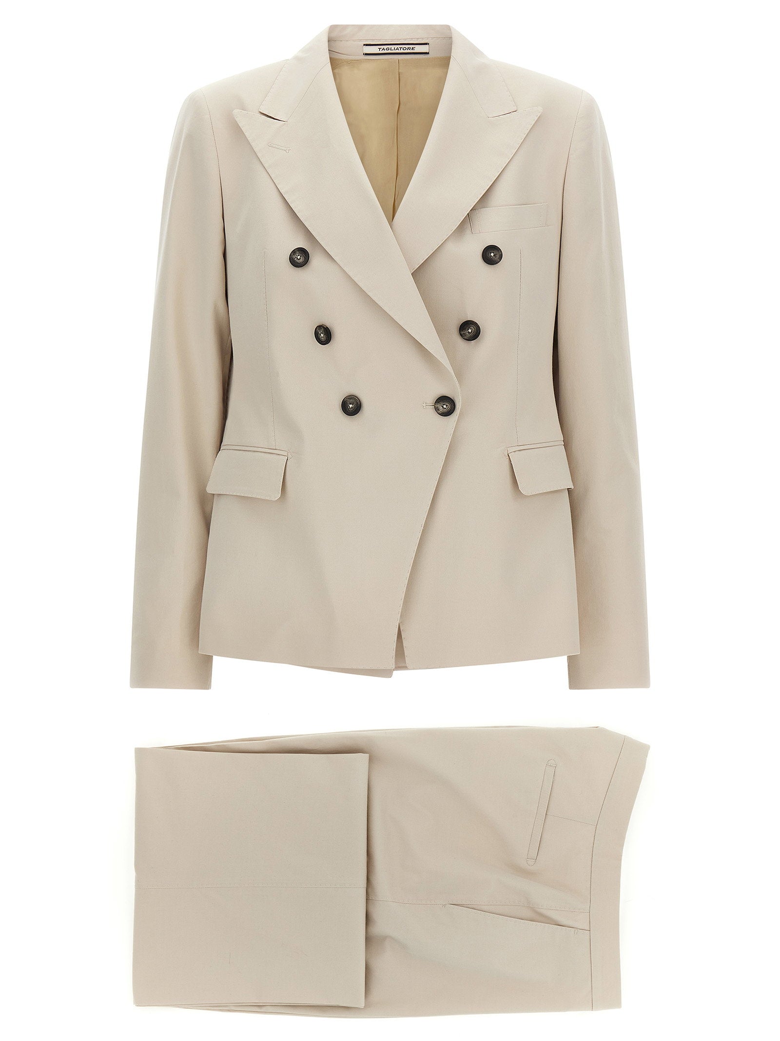 Tagliatore Alicya Pant Suit — Beige