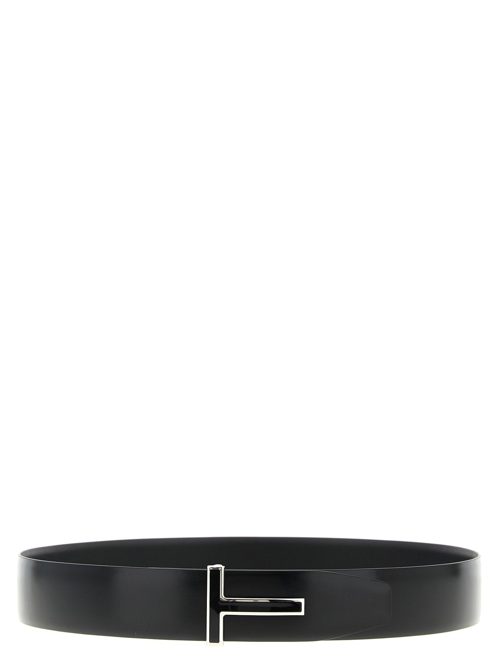 Tom Ford Reversible Smooth Calf Leather Belt — Black