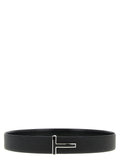 Tom Ford Reversible Leather Belt — Black
