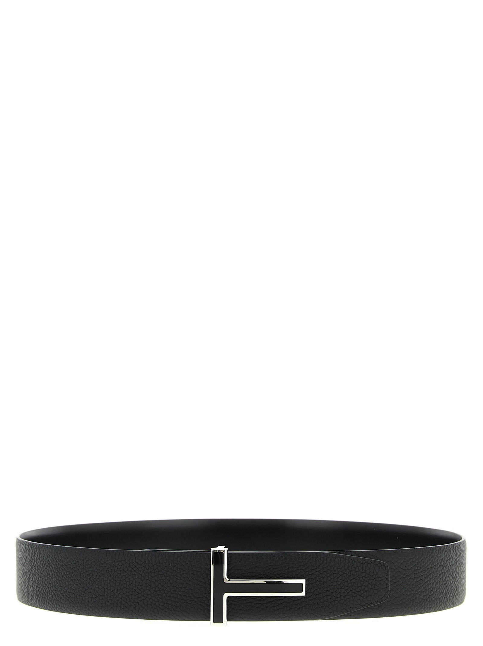 Tom Ford Reversible Leather Belt — Black
