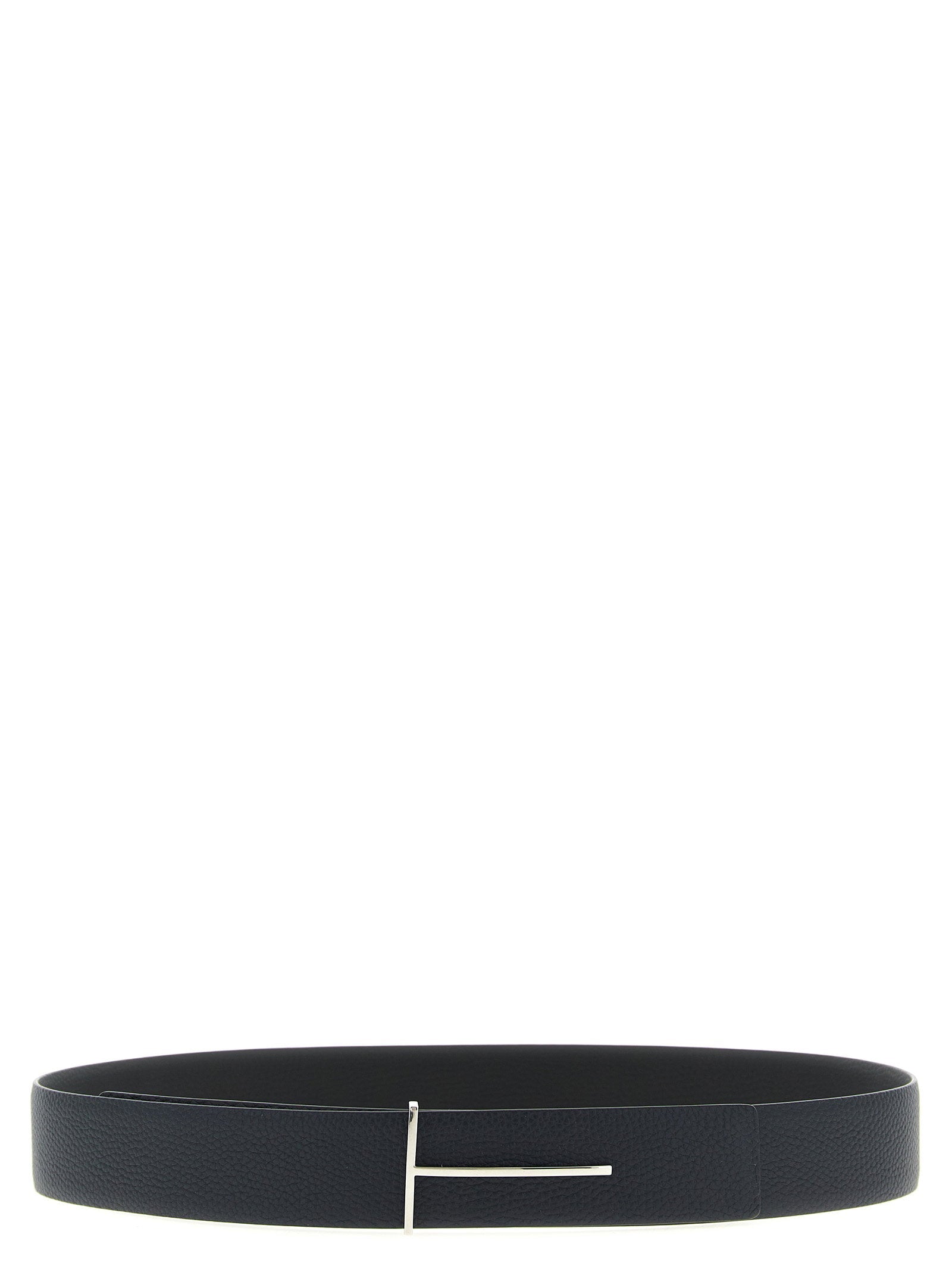 Tom Ford Grain Leather Reversible Belt — Black