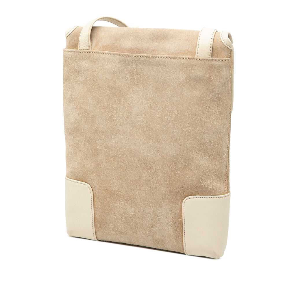 Suede Anagram Crossbody