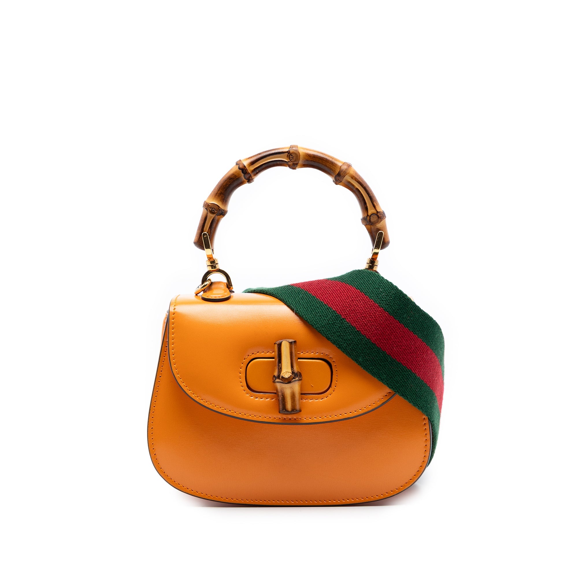 Mini Calfskin Web 1947 Bamboo Top Handle Bag