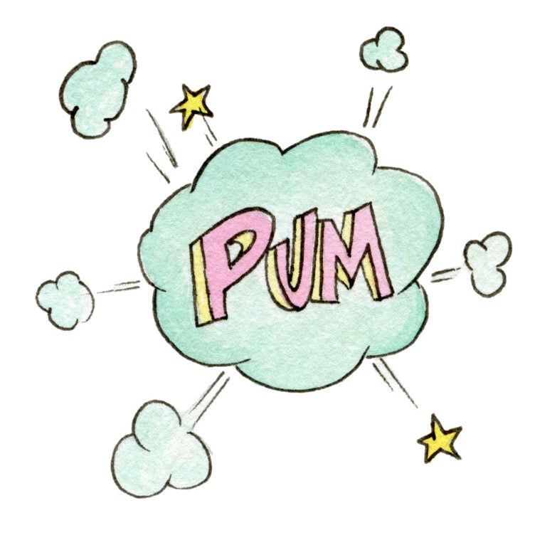 Vinilo Decorativo ¡PUM, chica! 120x98