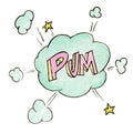 Vinilo Decorativo ¡PUM, chica! 120x98