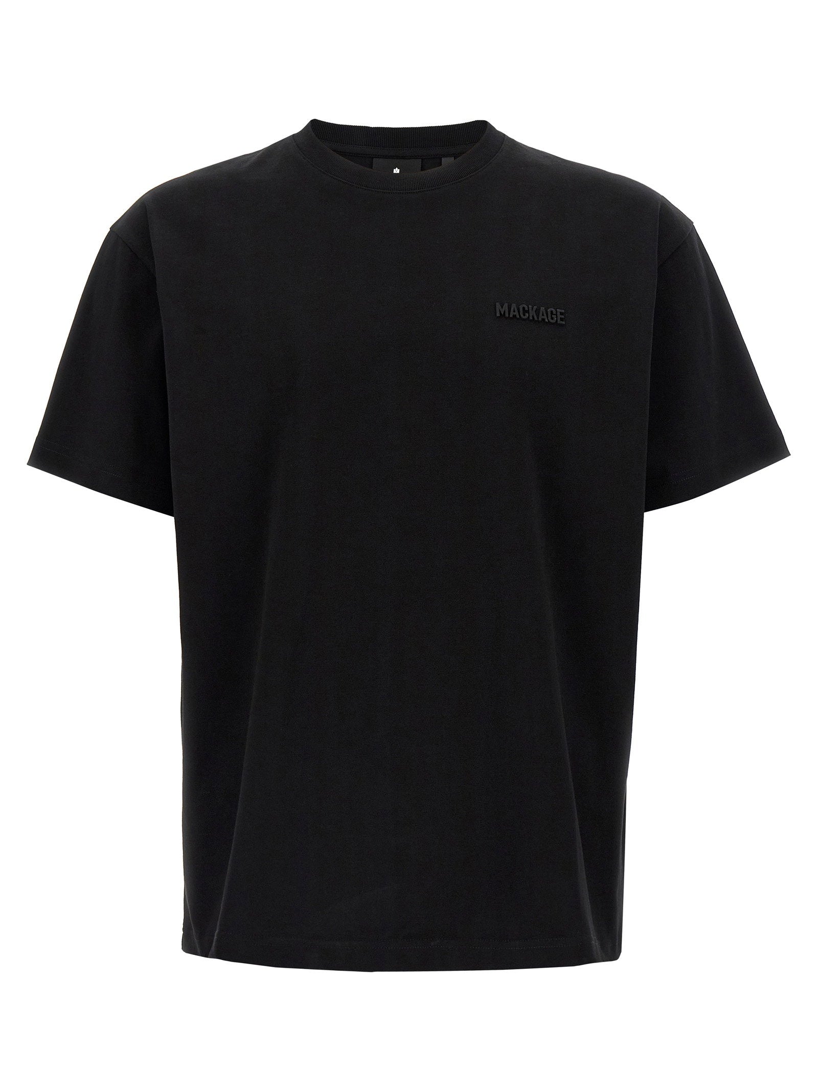 Mackage Tone-on-Tone Logo T-Shirt — Black