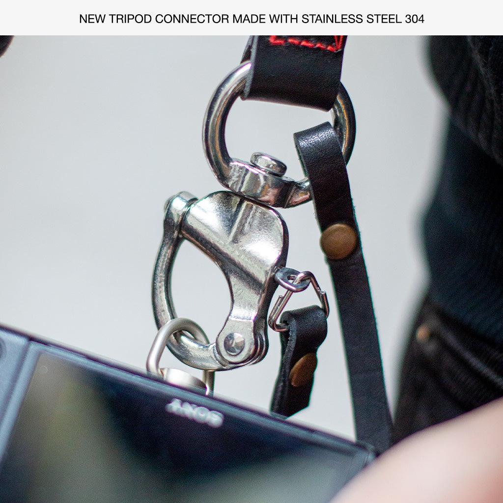 Tokyo #503 - Tanned & Red dual leather camera strap