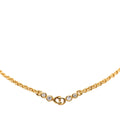 Gold Plated Rhinestone CD Pendant Necklace
