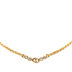 Gold Plated Rhinestone CD Pendant Necklace