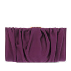 Satin Gancini Clutch with Chain