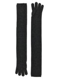 Max Mara Timor Gloves — Charcoal