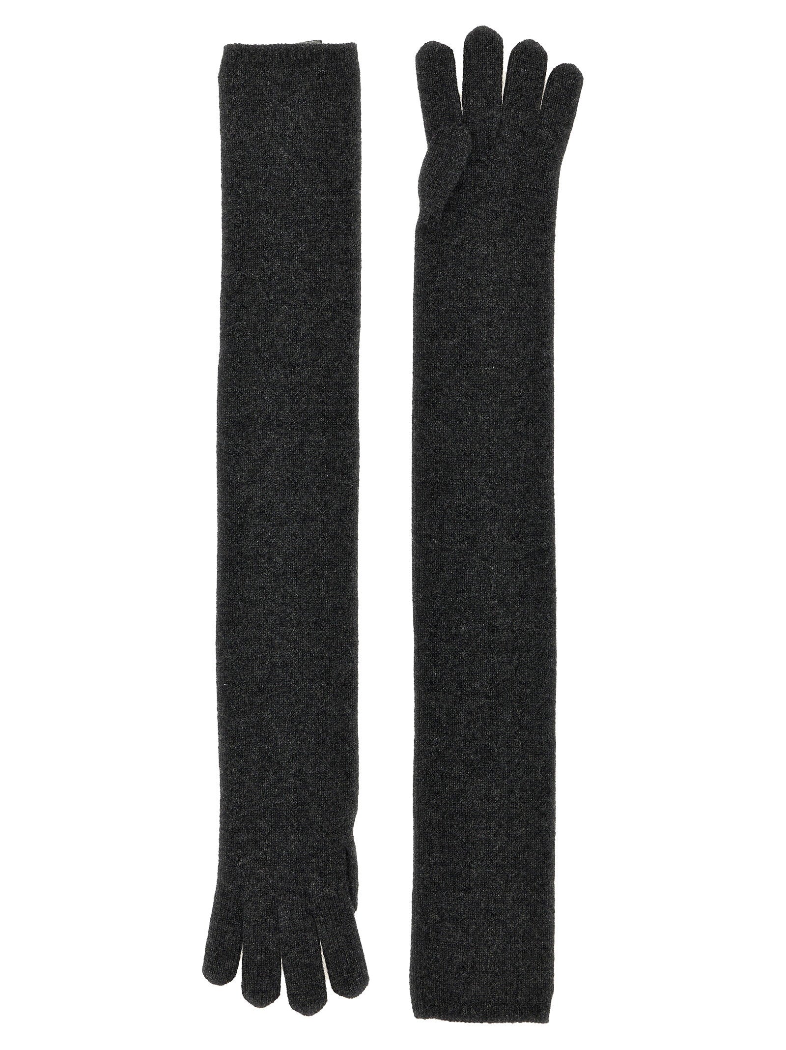 Max Mara Timor Gloves — Charcoal