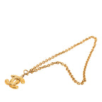 CC Gold Plated Quilted Pendant Necklace