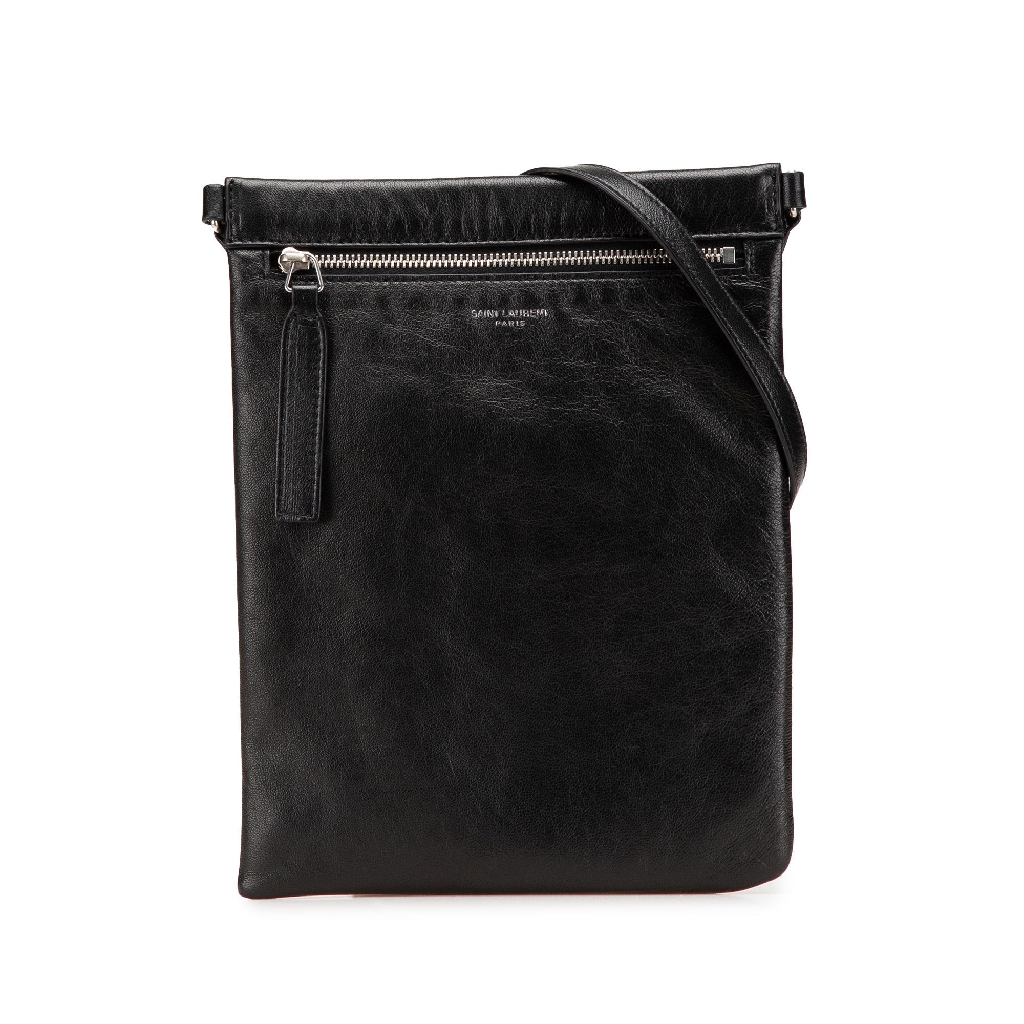 Antiqued Lambskin Sid Flat Crossbody