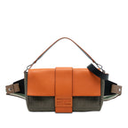 Large Zucca Canvas and Leather Convertible Belt Baguette